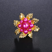 Imitation Pearl Brooch Elegant Jewelry Fashion Accessory Women Ladies Gift - Sliver V528-SN120-SLIVER-178178
