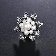 Imitation Pearl Brooch Elegant Jewelry Fashion Accessory Women Ladies Gift - Sliver V528-SN120-SLIVER-178178