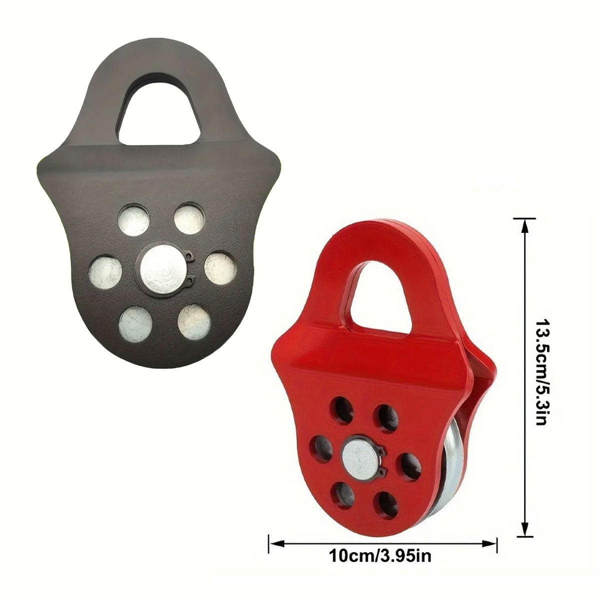 Off Road Recovery Winch Pulley Snatch Block Tackle Tow Hook Accessory Heavy Duty - Red V528-SNATCH-BLOCK-RED-596323