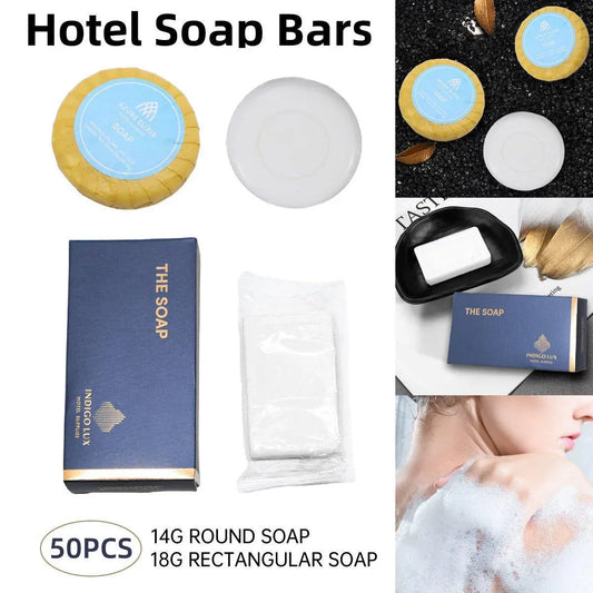 50pcs Hotel Soap Bars for Guesthouse Bathroom Travel Toiletries Set Hotel Use - Rectangle V528-SOAP-50PCS-565607