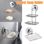 Shower Bar Holder Suction Basket Wall Mounted Stainless Steel Bathroom Soap Dish - Single Layer V528-SOAP-BOX-1-777091