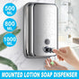 Stainless Steel Wall Mounted Soap Dispenser Hotel Bathroom Sanitizer Bottle - 500ML V528-SOAP-DISPENSER-500ML-148997