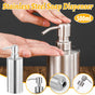 Soap Dispenser 500ml Stainless Steel Pump Silver Bathroom Liquid Container V528-SOAP-DISPENSER-500ML-368032