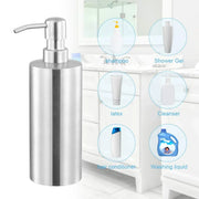 Soap Dispenser 500ml Stainless Steel Pump Silver Bathroom Liquid Container V528-SOAP-DISPENSER-500ML-368032