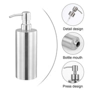 Soap Dispenser 500ml Stainless Steel Pump Silver Bathroom Liquid Container V528-SOAP-DISPENSER-500ML-368032