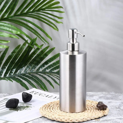 Soap Dispenser 500ml Stainless Steel Pump Silver Bathroom Liquid Container V528-SOAP-DISPENSER-500ML-368032