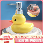 Cartoon Yellow Duck Ceramic Hand Sanitizer Lotion Bottle Press Dispenser Pump V528-SOAP-DISPENSER-S-517744