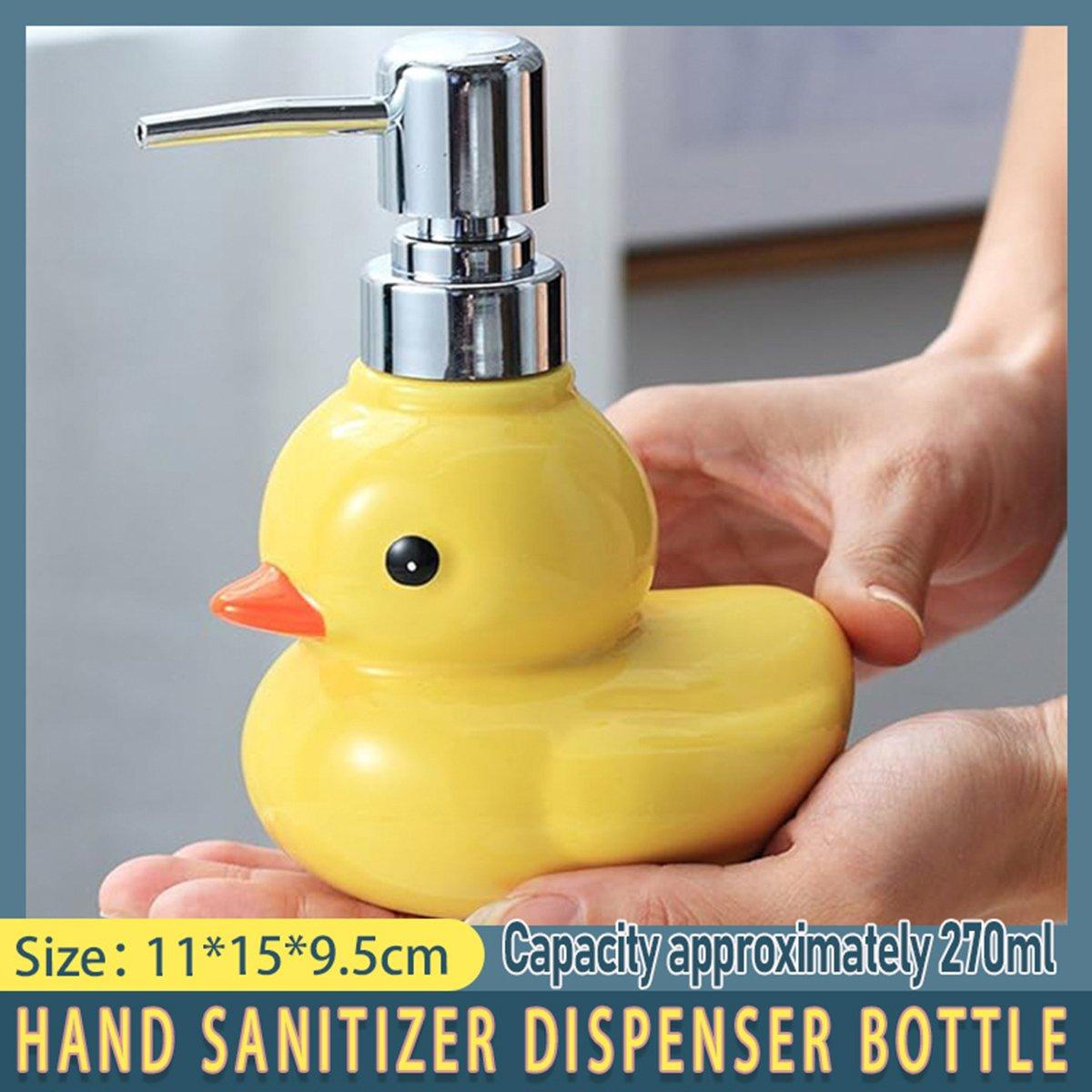 Cartoon Yellow Duck Ceramic Hand Sanitizer Lotion Bottle Press Dispenser Pump V528-SOAP-DISPENSER-S-517744