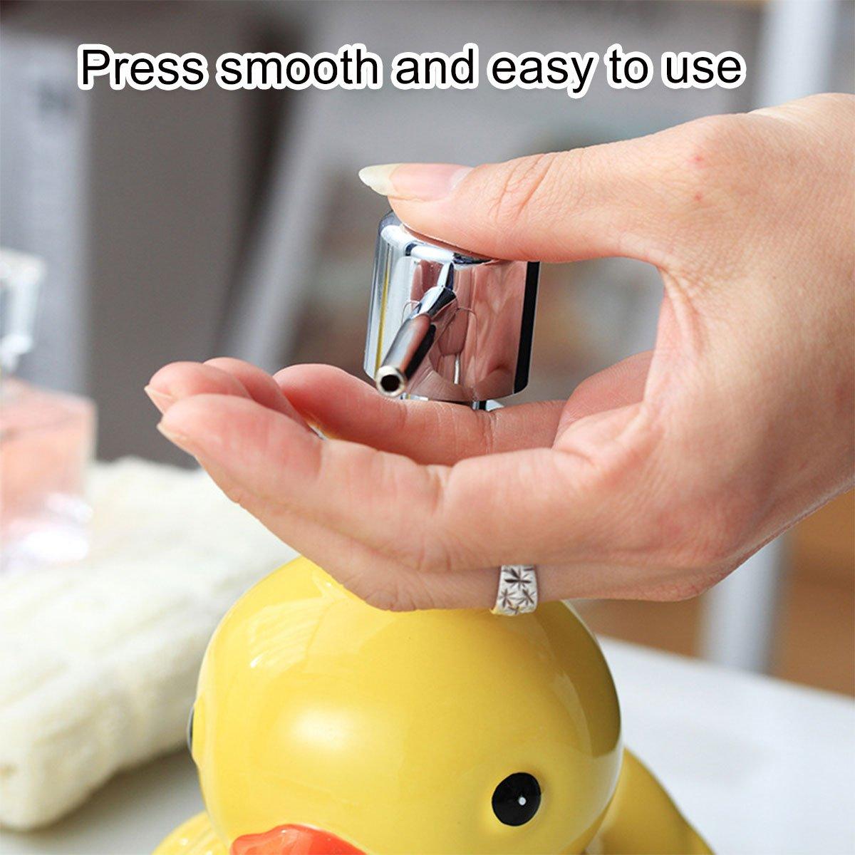 Cartoon Yellow Duck Ceramic Hand Sanitizer Lotion Bottle Press Dispenser Pump V528-SOAP-DISPENSER-S-517744