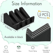 2PCS Silicone Soap Dish Holder Set Non-Slip Draining Soap Box Washable Pad Tray - White V528-SOAP-HOLDER-2PCS-IVORY-696213