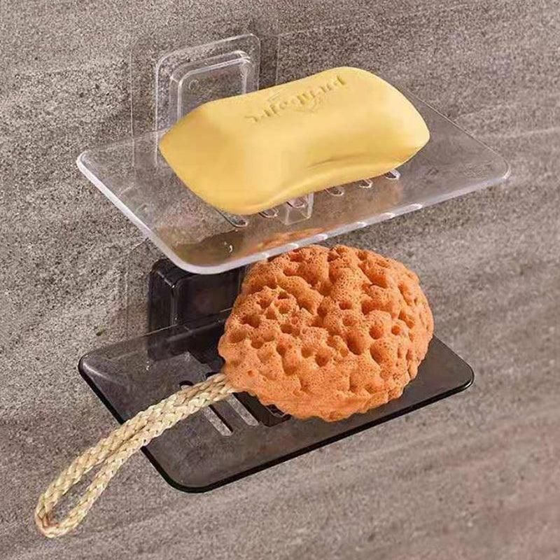 Bathroom Waterfall Tray Holder Soaps Plate Suction Case Containers Dish Storage - Black V528-SOAPBO-BLACK-975757