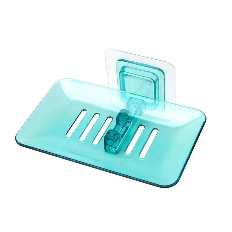 Bathroom Waterfall Tray Holder Soaps Plate Suction Case Containers Dish Storage - Green V528-SOAPBO-GREEN-13145