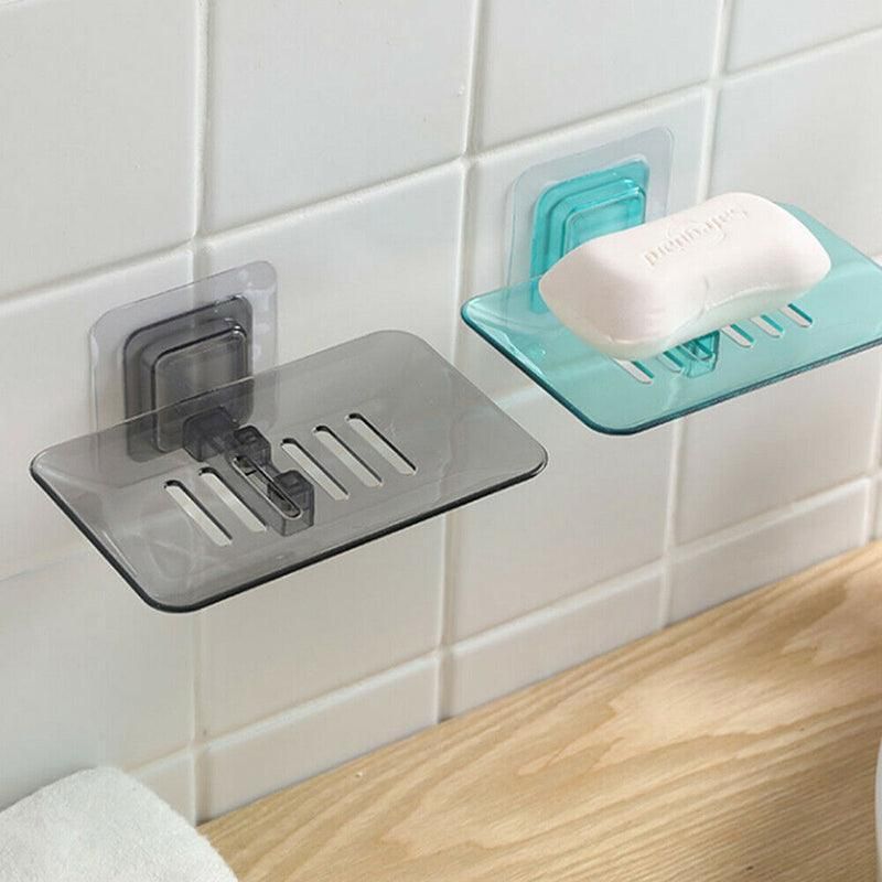 Bathroom Waterfall Tray Holder Soaps Plate Suction Case Containers Dish Storage - Green V528-SOAPBO-GREEN-13145
