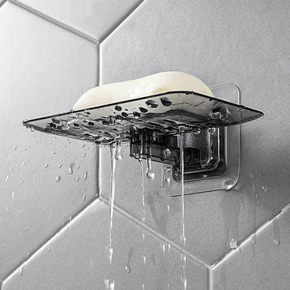 Bathroom Waterfall Tray Holder Soaps Plate Suction Case Containers Dish Storage - Green V528-SOAPBO-GREEN-13145
