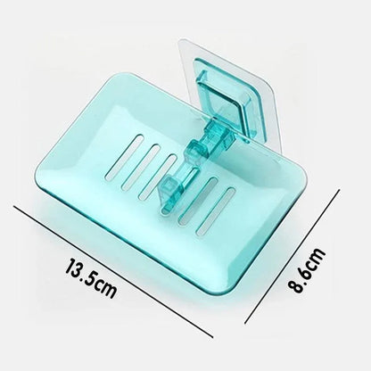 Bathroom Waterfall Tray Holder Soaps Plate Suction Case Containers Dish Storage - Green V528-SOAPBO-GREEN-13145