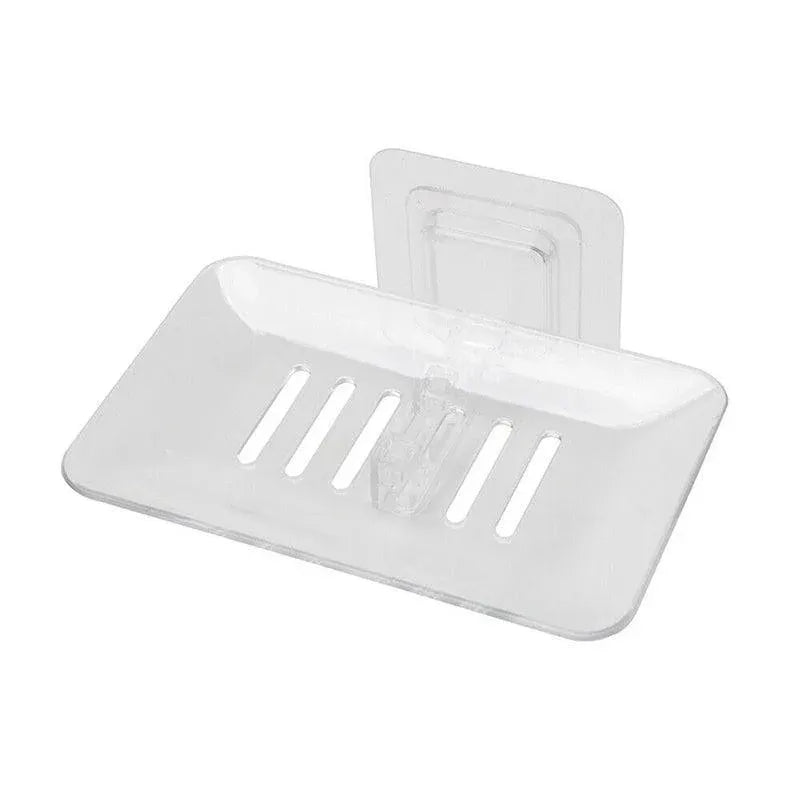 Bathroom Waterfall Tray Holder Soaps Plate Suction Case Containers Dish Storage - White V528-SOAPBO-WHITE-797986