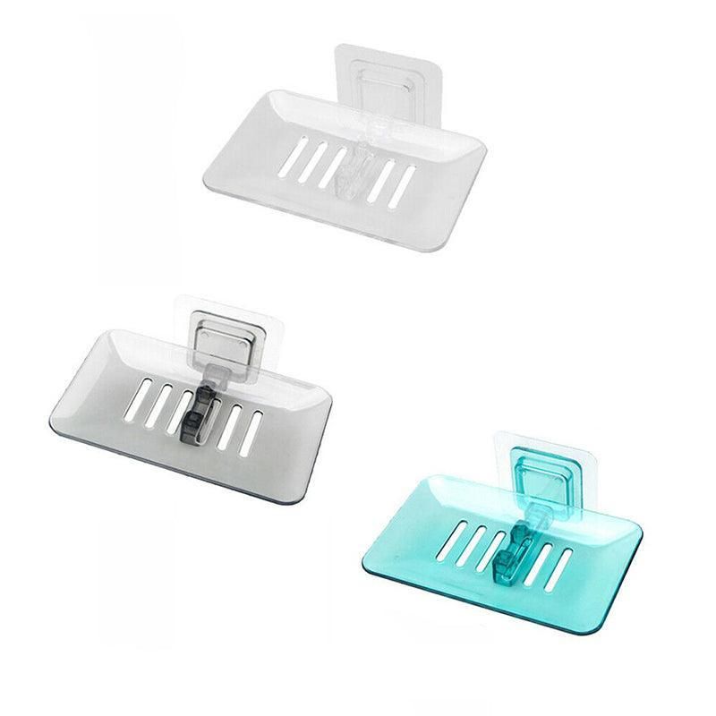 Bathroom Waterfall Tray Holder Soaps Plate Suction Case Containers Dish Storage - White V528-SOAPBO-WHITE-797986