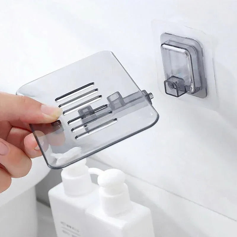 Bathroom Waterfall Tray Holder Soaps Plate Suction Case Containers Dish Storage - White V528-SOAPBO-WHITE-797986