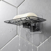 Bathroom Waterfall Tray Holder Soaps Plate Suction Case Containers Dish Storage - White V528-SOAPBO-WHITE-797986