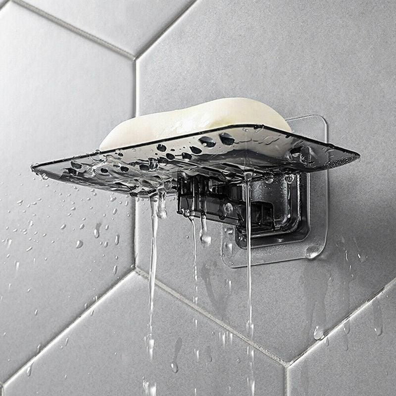 Bathroom Waterfall Tray Holder Soaps Plate Suction Case Containers Dish Storage - White V528-SOAPBO-WHITE-797986