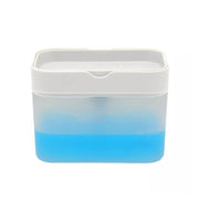 2 In 1 Soap Pump Dispenser Sponge Holder Dish Washing Liquid Container Kitchen - Grey V528-SOAPPUMPDISPENSER-GRAY-995604