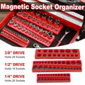 Plastic Socket Storage Rack Tool Organizer for Metric and Imperial Sockets V528-SOCKET-HOLDER-88852RED-EN-338719