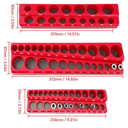 Plastic Socket Storage Rack Tool Organizer for Metric and Imperial Sockets V528-SOCKET-HOLDER-88852RED-EN-338719