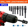 8PCS Power Drill Socket Adapter Extension Set Impact Nut Driver Hex Bit Tool Kit V528-SOCKETADAPTER-804154