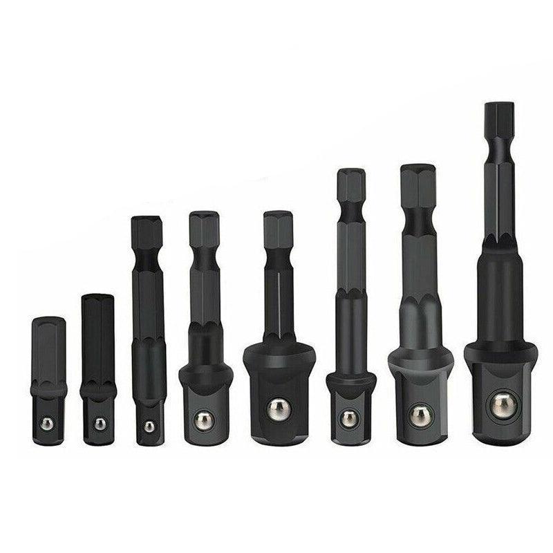 8PCS Power Drill Socket Adapter Extension Set Impact Nut Driver Hex Bit Tool Kit V528-SOCKETADAPTER-804154