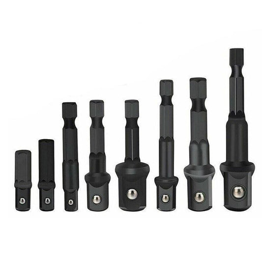 8PCS Power Drill Socket Adapter Extension Set Impact Nut Driver Hex Bit Tool Kit V528-SOCKETADAPTER-804154