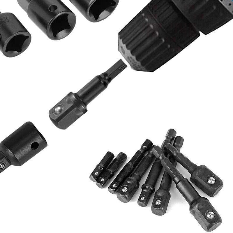 8PCS Power Drill Socket Adapter Extension Set Impact Nut Driver Hex Bit Tool Kit V528-SOCKETADAPTER-804154