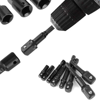8PCS Power Drill Socket Adapter Extension Set Impact Nut Driver Hex Bit Tool Kit V528-SOCKETADAPTER-804154