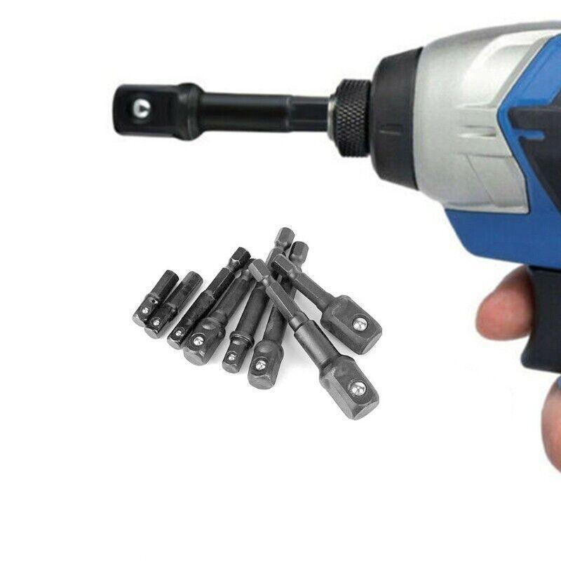 8PCS Power Drill Socket Adapter Extension Set Impact Nut Driver Hex Bit Tool Kit V528-SOCKETADAPTER-804154