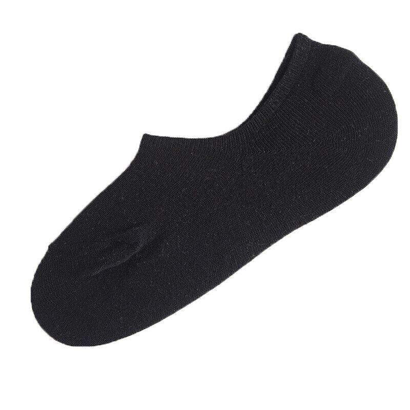 5 Pairs No Show Liner Socks Non Slip Cotton Low Cut Invisible Unisex Footies - White+Light Grey+Dark V528-SOCKS-5PCS-5COLOUR2NAVY-10286