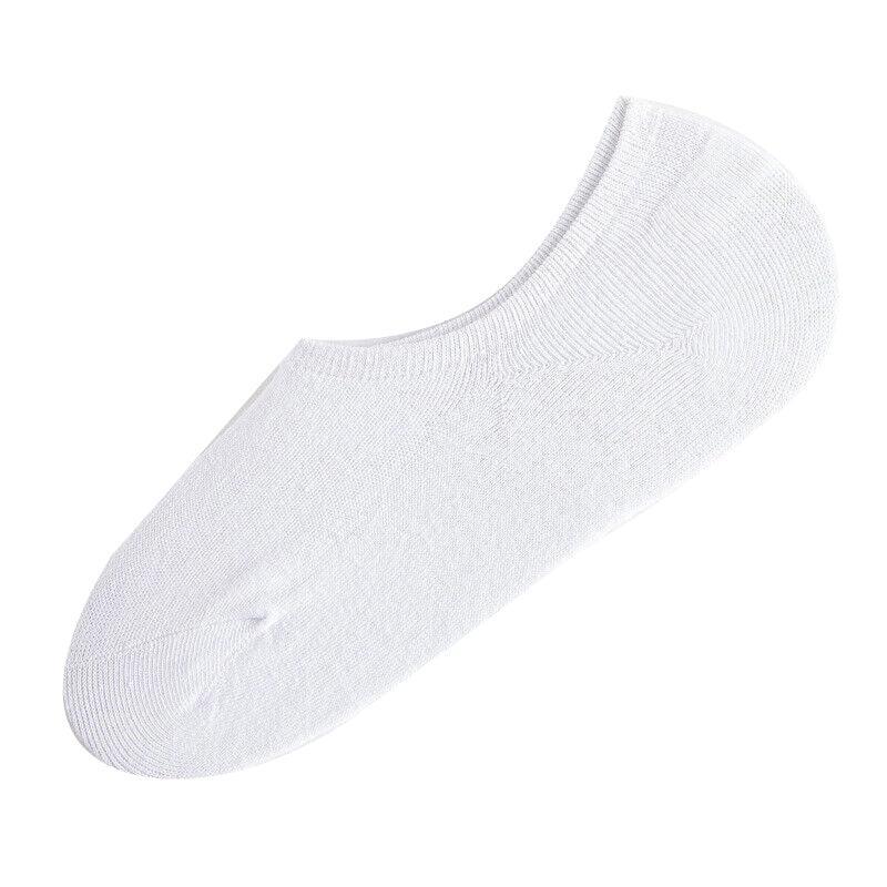 5 Pairs No Show Liner Socks Non Slip Cotton Low Cut Invisible Unisex Footies - White+Light Grey+Dark V528-SOCKS-5PCS-5COLOUR2NAVY-10286