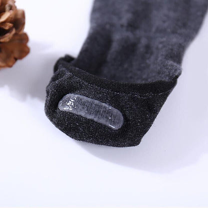 5 Pairs No Show Liner Socks Non Slip Cotton Low Cut Invisible Unisex Footies - Dark Grey V528-SOCKS-5PCS-DARKGREY-76380
