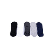 5 Pairs No Show Liner Socks Non Slip Cotton Low Cut Invisible Unisex Footies - Dark Grey V528-SOCKS-5PCS-DARKGREY-76380