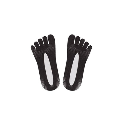 Five Finger Toe Socks Women Invisible Ankle Cut No Show Liner Low Cut Packs - Black 1 Pair V528-SOCKS-BLACK-1PAIR-815378