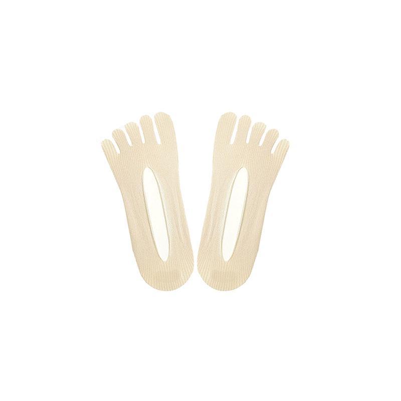 Five Finger Toe Socks Women Invisible Ankle Cut No Show Liner Low Cut Packs - Black 1 Pair V528-SOCKS-BLACK-1PAIR-815378