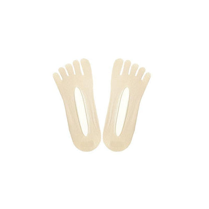 Five Finger Toe Socks Women Invisible Ankle Cut No Show Liner Low Cut Packs - Black 6 Pairs V528-SOCKS-BLACK-6PAIRS-175273