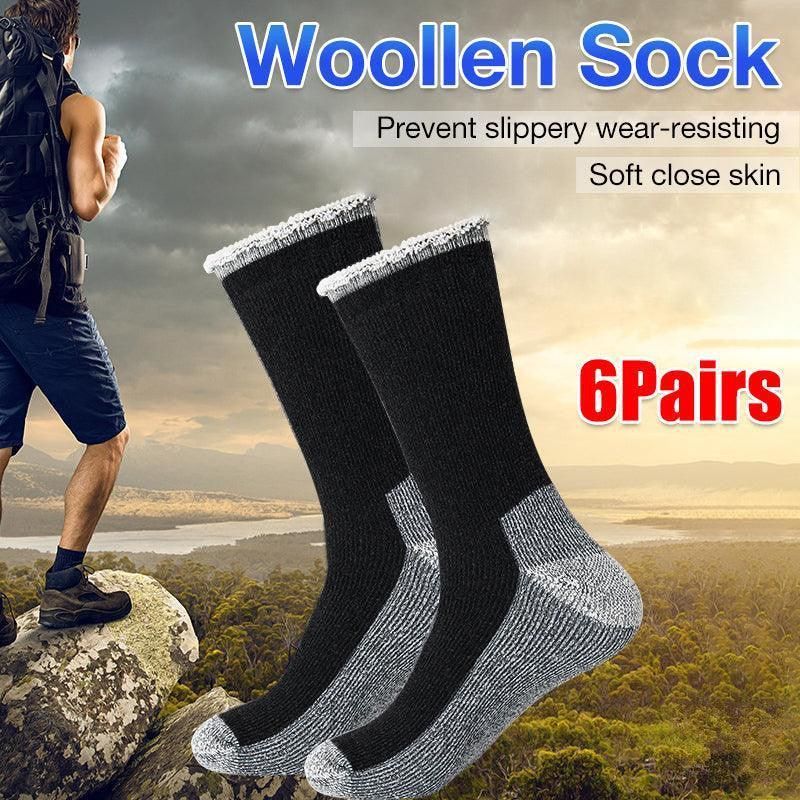 6Pairs 90% Merino Wool Thermal Heavy Duty Extra Thick Quality Work Socks Wool Au V528-SOCKS-BLACK-6PAIRS-368589
