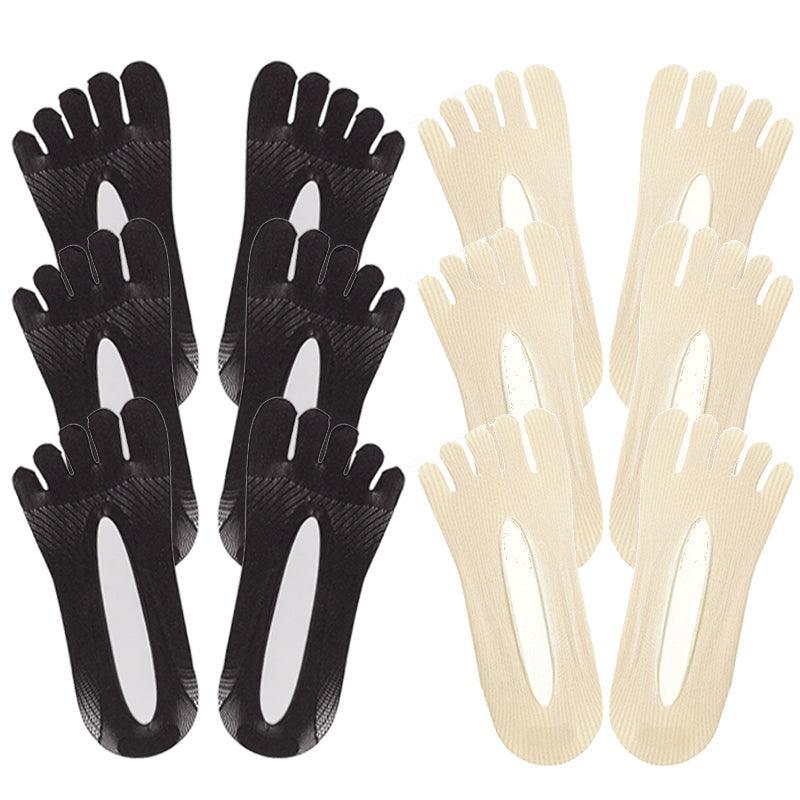 Five Finger Toe Socks Women Invisible Ankle Cut No Show Liner Low Cut Packs - Skin 1 Pair V528-SOCKS-NUDECOLOUR-1PAIR-127587