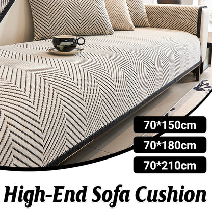 Sofa Cushion Cover Modern Non Slip Couch Protector Furniture Seat Slipcover Pad - 70x150cm V528-SOFA-COVER-BLACK-150-114566