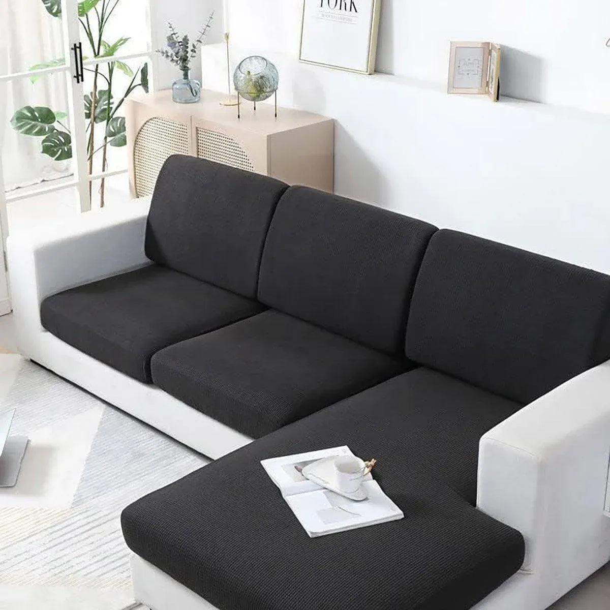Stretch Sofa Slipcover 4 Seasons Universal Couch Protector Elastic Fabric Cover - Single-Blue V528-SOFA-COVERS-SINGLE-BLUE-944432