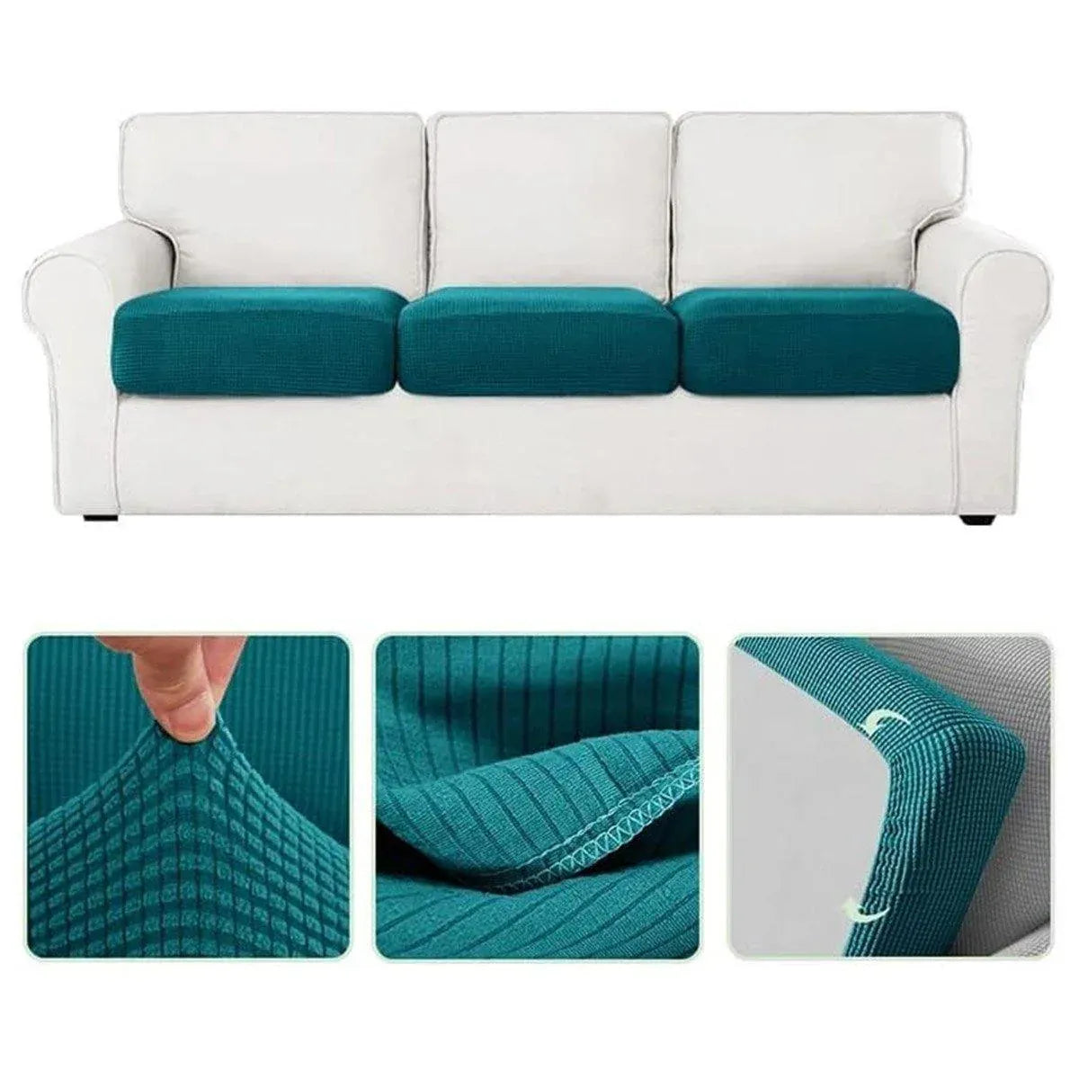 Stretch Sofa Slipcover 4 Seasons Universal Couch Protector Elastic Fabric Cover - Single-Navy V528-SOFA-COVERS-SINGLE-NAVY-367120