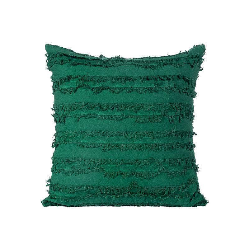 Boho Tassel Fringe Striped Cushion Cover Soft Home Decor Sofa Throw Pillow Case - Red V528-SOFACASE-RED-160921