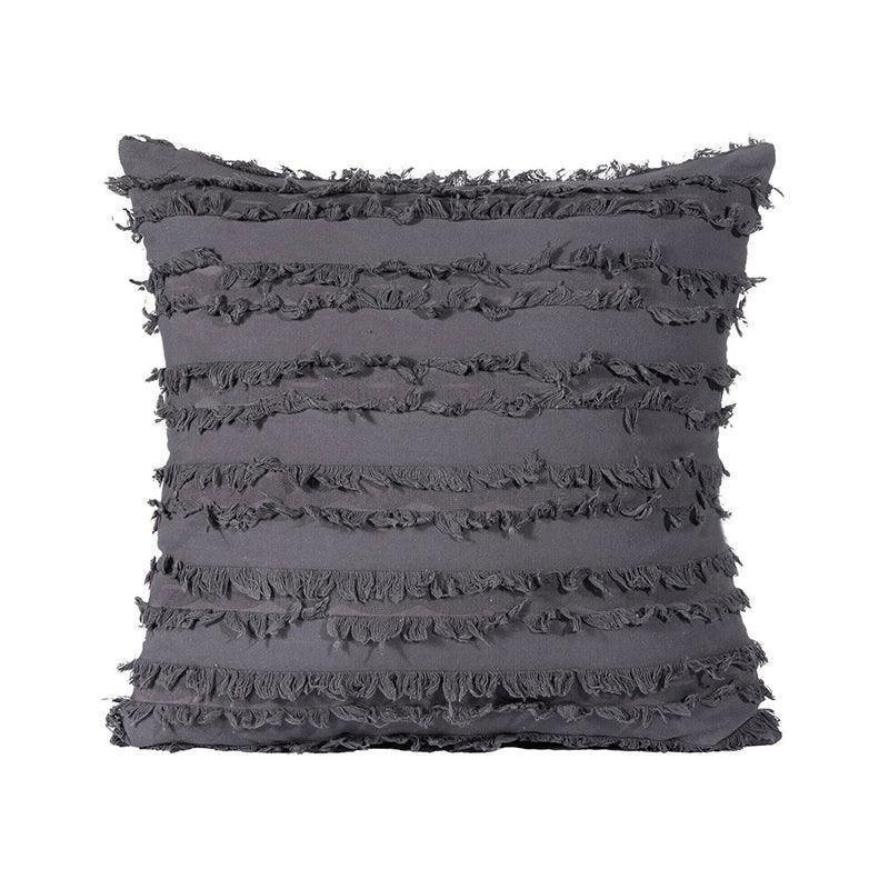 Boho Tassel Fringe Striped Cushion Cover Soft Home Decor Sofa Throw Pillow Case - Red V528-SOFACASE-RED-160921