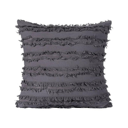 Boho Tassel Fringe Striped Cushion Cover Soft Home Decor Sofa Throw Pillow Case - White V528-SOFACASE-WHITE-103213