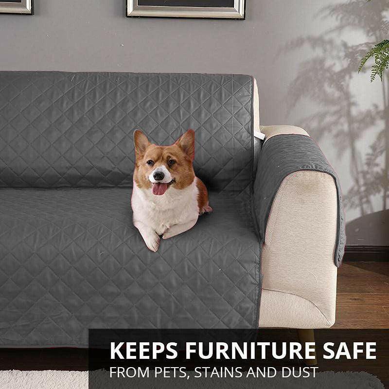 130X195cm Seater Pet Sofa Protector Cover Quilted Couch Covers Lounge Slipcover - Lake Blue V528-SOFACOVER-GREEN-130-196-99317
