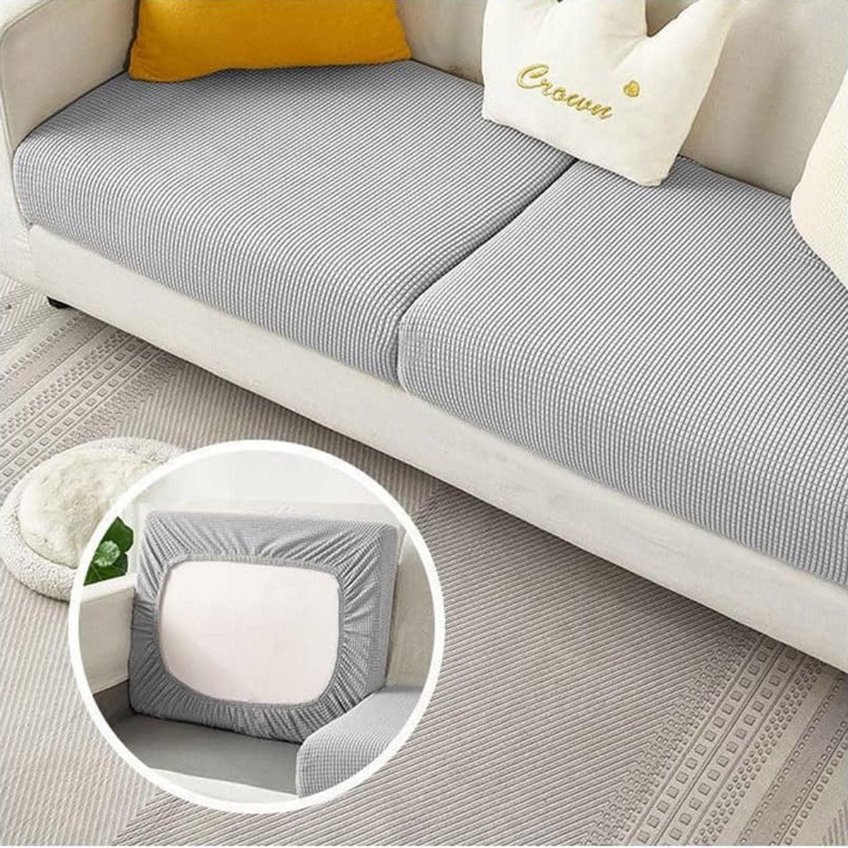 Stretch Sofa Slipcover 4 Seasons Universal Couch Protector Elastic Fabric Cover - Double-Light-Grey V528-SOFACOVERS-DOUBLE-LIGHT-GREY-886837